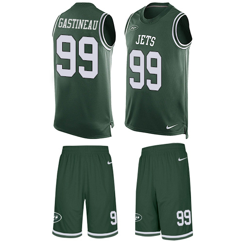 Men's Limited Mark Gastineau Nike Jersey Green - #99 Tank Top Suit NFL New York Jets